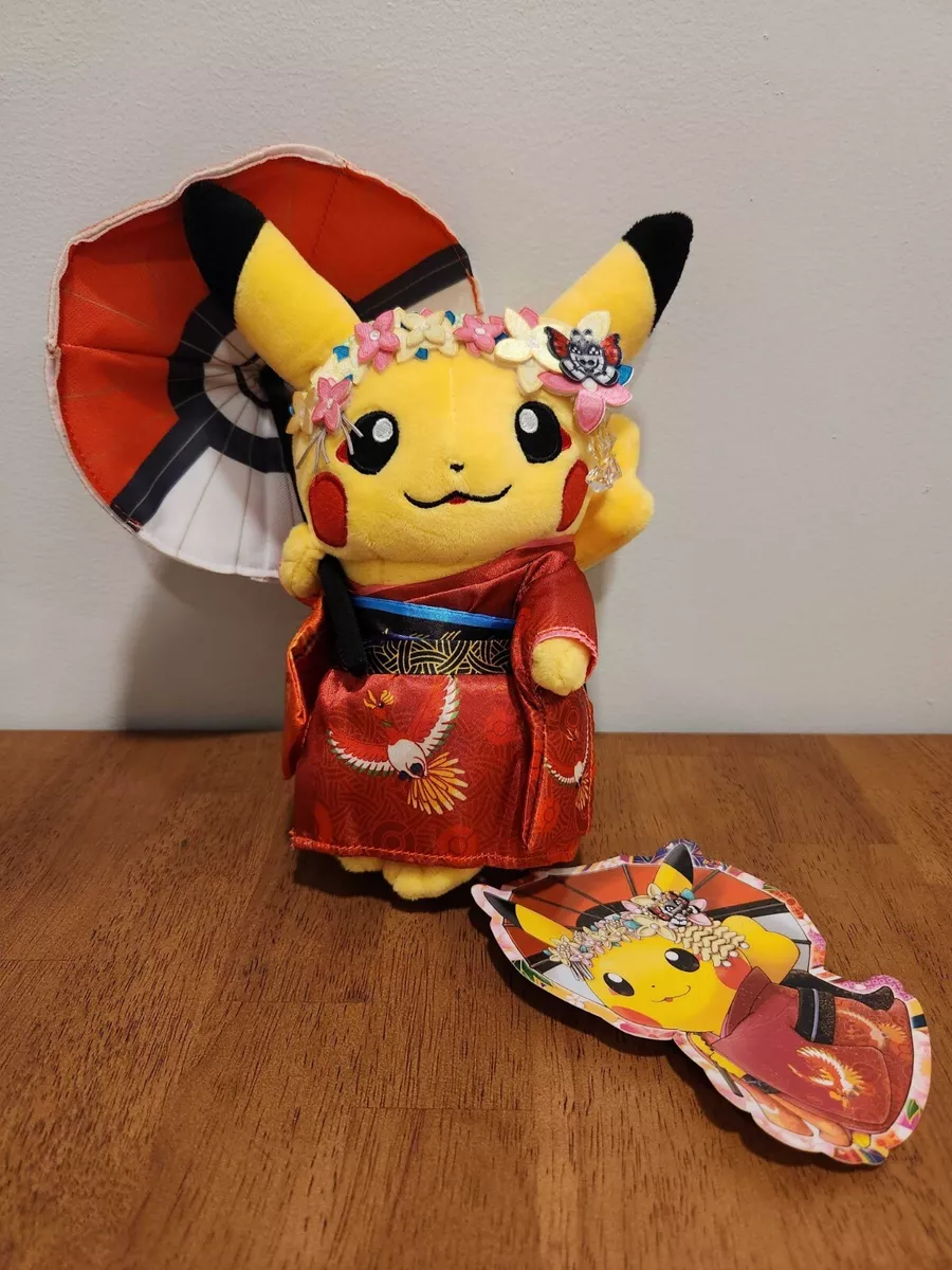 Pokemon Center Kyoto Original Plush Maiko Apprentice Geisha Pikachu Japan