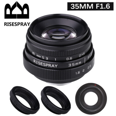 RISESP 35mm f1.6 C mount CCTV Lens II fr Micro 4/3 M4/3 E-PL2 E-PM1 GF3 GF2 OM-D