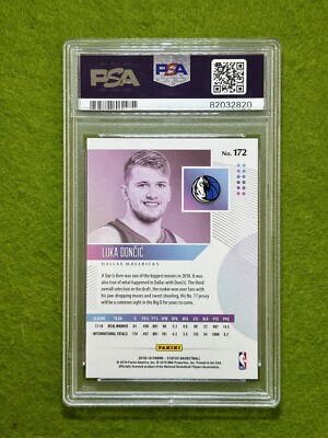 Luka Doncic BLUE PRIZM ROOKIE CARD PSA 9 MINT 2018 Status RC