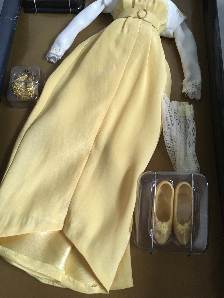 Franklin Mint TITANIC Rose Doll Yellow STROLLING Dress ENSEMBLE