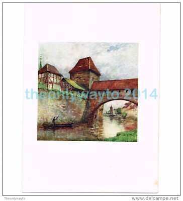 AUSSENWAND ÜBER DER PEGNITZ, BUCHILLUSTRATION/DRUCK, NÜRNBERG, 1905