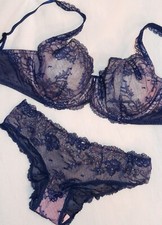 34D, S NWT Victoria'sSecret Dream Fantasy Set Unlined Bra, Small HipHugger Panty
