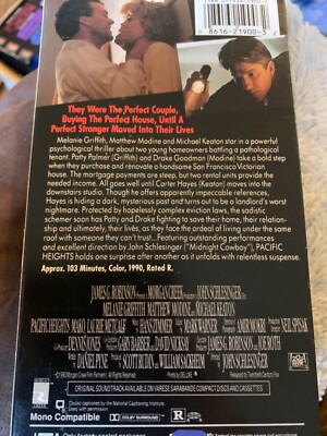 Pacific Heights (VHS, 1991) Michael Keaton Matthew Modine Melanie