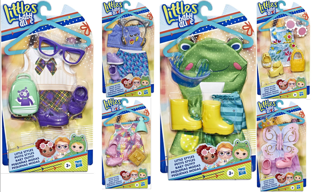 Baby Alive Littles Cloths, Little Styles BABY Outfits, "6 PACKS" (6 Styles)