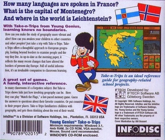 Young Genius: Take-n-Trips (Ages 6-10) (PC-CD, 1995) Windows - NEW CD in SLEEVE - Image 3 of 3