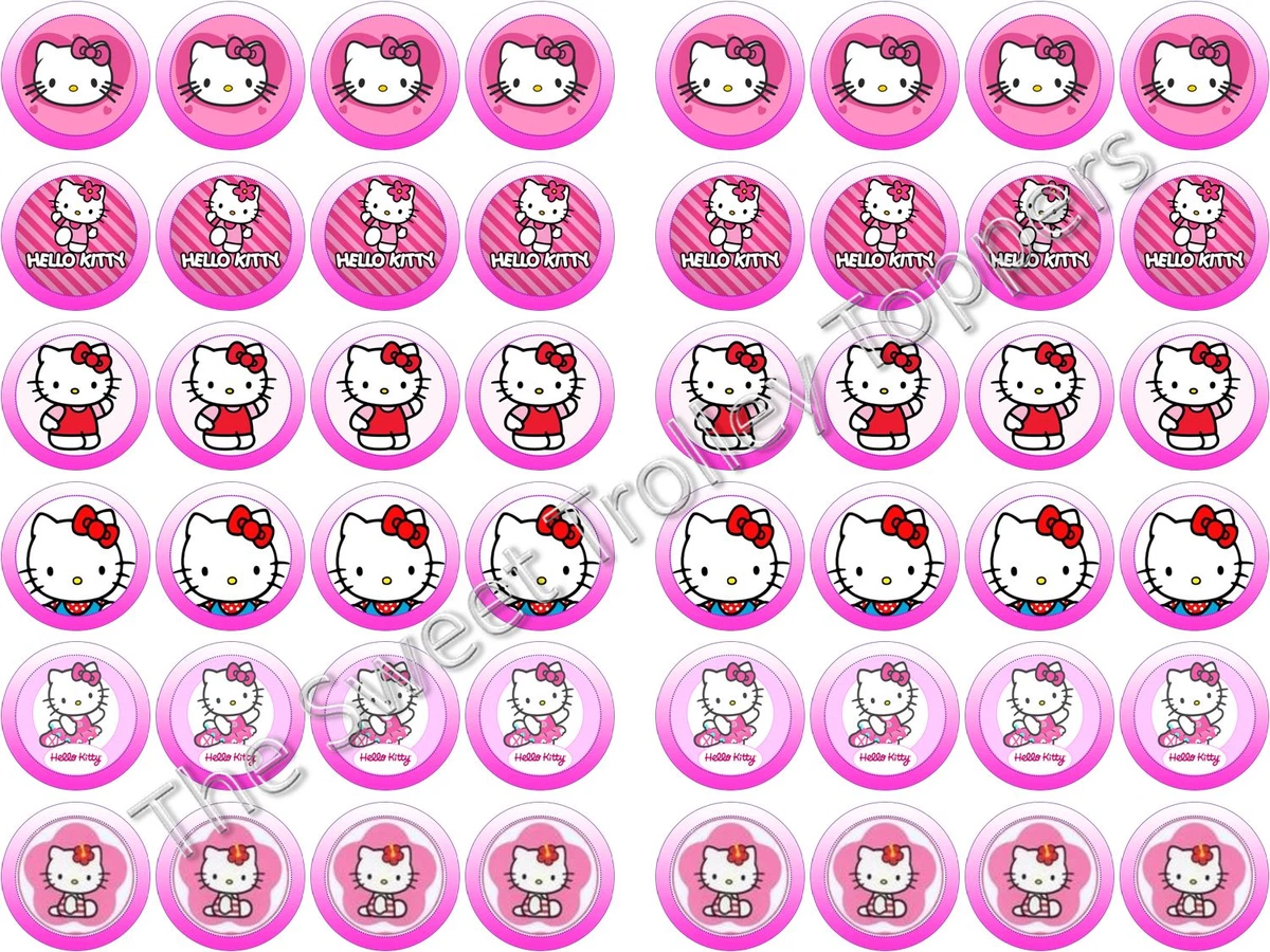 Hello Kitty Face Printable Hello Kitty Cupcake Toppers, 58% OFF