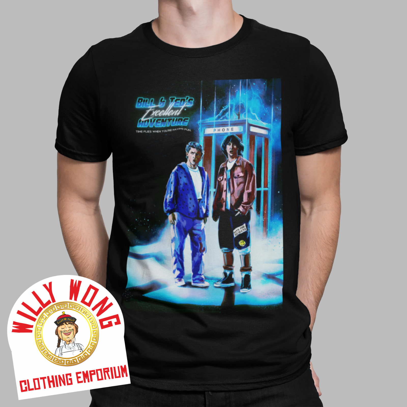 ALTRA Bill & Ted T Shirt Be Excellent To Each Other Wyld Stayllns Retro Blue