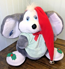 Bo Mouse Musical Christmas Plush 12  Vintage 1988 Applause Holly Sugarplum PJs