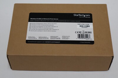 Startech.com Wireless N USB 2.0 Network Print Server PM1115UW