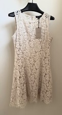 NEW Halogen Lace Sleeveless Beige Dress Size M