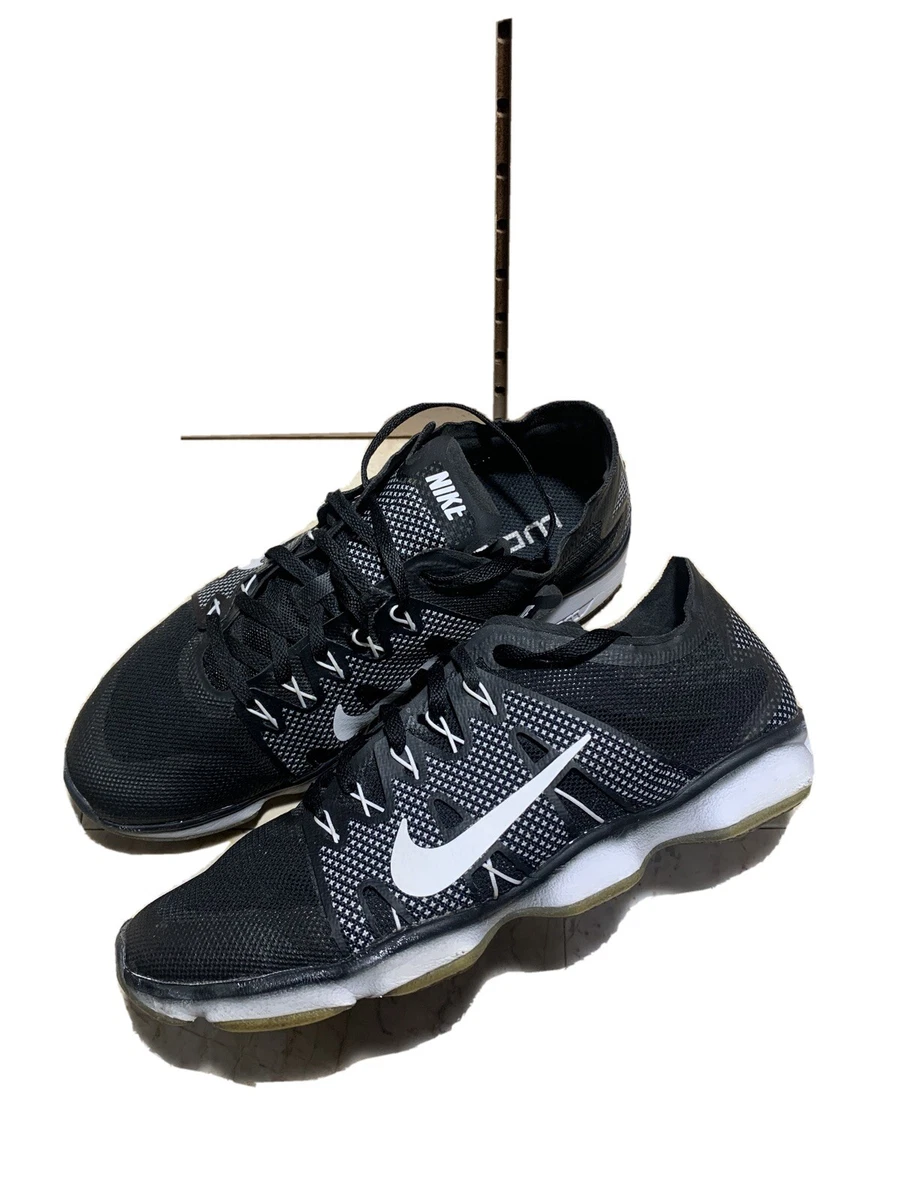Nike Air Zoom Fit Agility 2 Training Shoes 806472 001 Womens Sz US 8 Black White