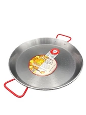 Garcima 15-Inch Carbon Steel Paella Pan, 38cm, Silver  Spain