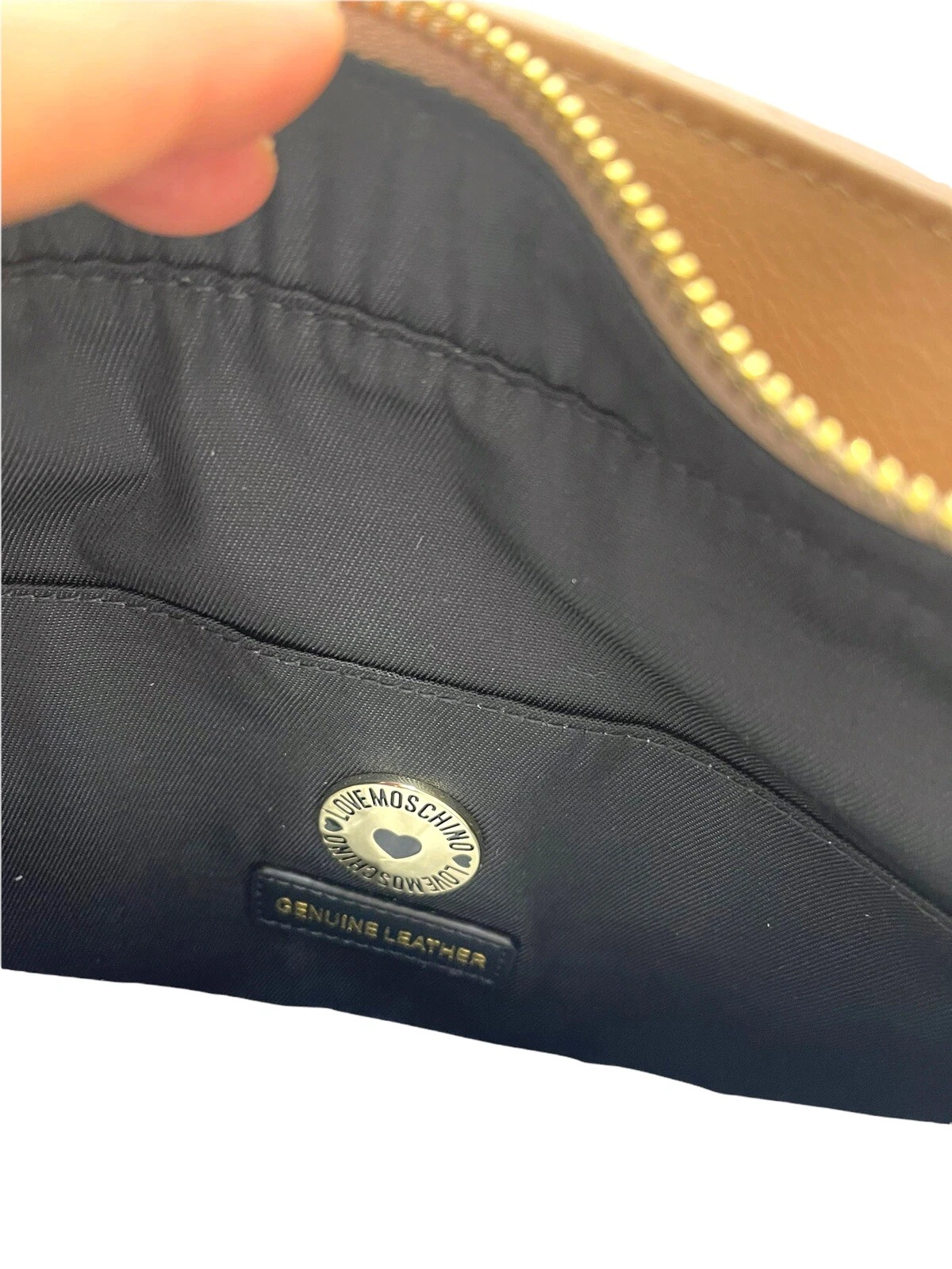 BORSA BORSA BORSA BORSA A MANO NUOVA CON ETICHETTE LOVE MOSCHINO GRAIN NATURALE (CIOTTOLO) TALPA TAN PELLE!