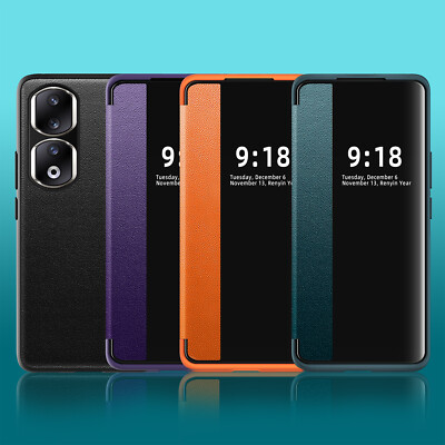 Luxury Flip Leather Smart View Wallet Slim Protector Case Cover For Honor 90 Pro