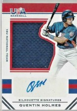 2017 Stars & Stripes Jumbo Swatch Silhouette Jersey Auto #29 Quentin Holmes /199
