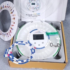 LiveFine Smart WiFi 28 Day Automatic Pill Dispenser Lock Key Clear Lid LVFPDBTC