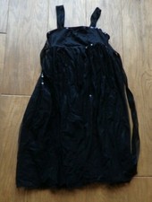 CANDIE'S girl's EUC sz 7 black sleeveless sparkle dress w/tie in the back