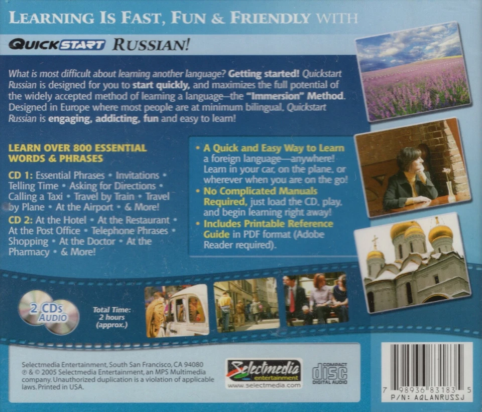 QuickStart Russian - Master Russian ASAP - 2 Audio CDs (BRAND NEW) - Image 2 of 2