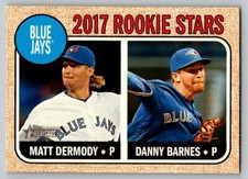 2017 TOPPS HERITAGE DANNY BARNES/MATT DERMODY RC TORONTO BLUE JAYS #393