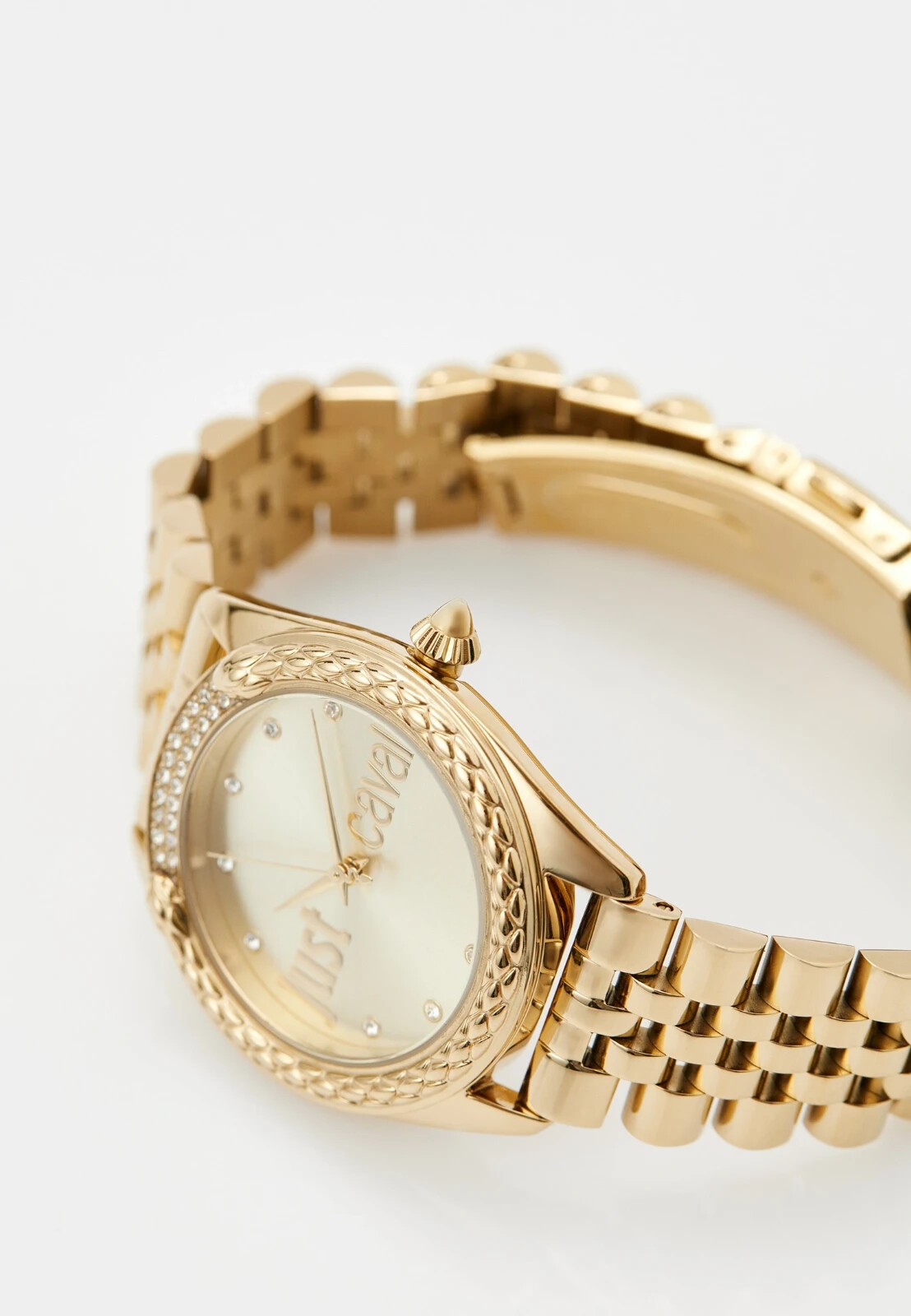 Orologio CAVALLI  Datejust Cassa e Bracciale in Acciaio Gold Dorato + Bracciale
