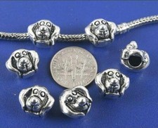 7pcs antiqued silver dog spacer beads G1337