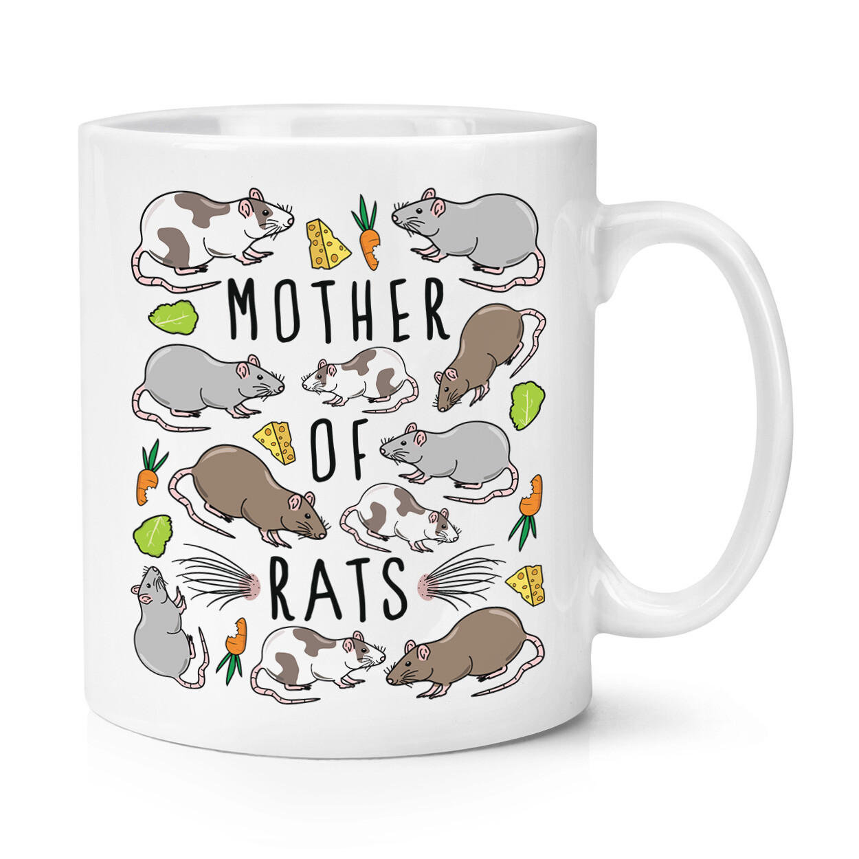 Mother Of Rats 10oz Mug Cup Crazy Lady Man Animal Lover Funny
