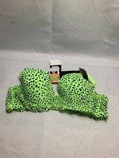 NOBO No Boundaries Green Cheetah T-Shirt Bra Lace/Converts To Racerback BB