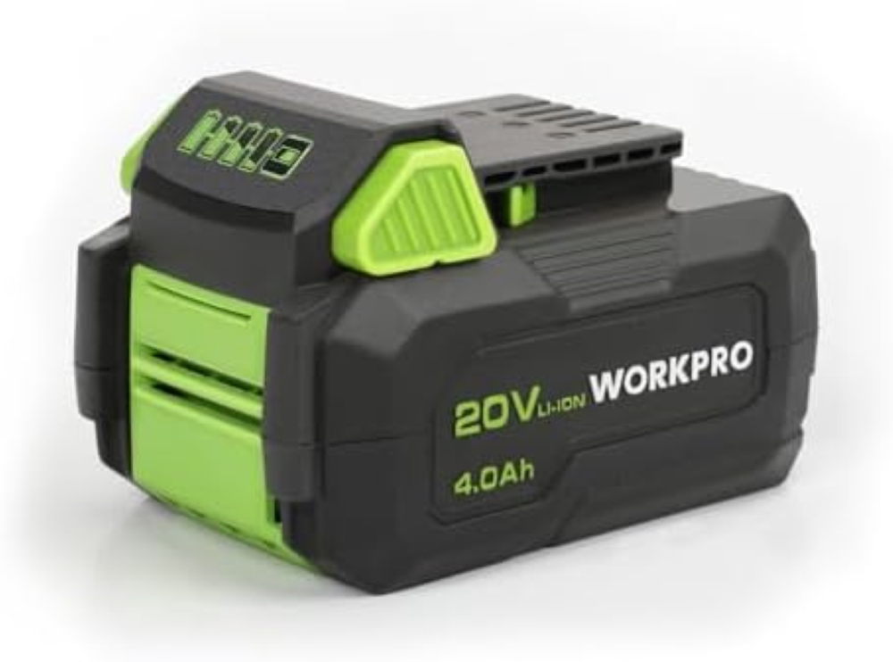 WORKPRO Batterie 20V 4,0Ah, Compatibile con i Prodotti WORKPRO, Comoda e Compatt