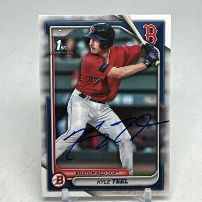 #ad #ad 2024 KYLE TEEL 1ST BOWMAN Prospects RC BOSTON RED SOX BP 48 SIGNED $26.77