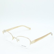 NEW NINE WEST NW1054 717 GOLD EYEGLASSES AUTHENTIC FRAMES 51-18