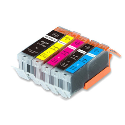 5 PK Quality Printer Ink Set For Canon PGI-250 CLI-251 MG5420 MG5422 MG5522
