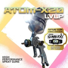 NEW ATOM X20 LVLP Spray Gun – Pro Auto Paint Tool Solvent/Waterborne + GunBudd!