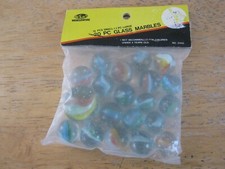 Vintage Marbles in Sealed Original Package 20 Marbles Includes Shooter