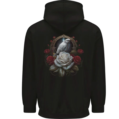 Un uccellino e una rosa davanti a uno specchio gotico uomo donna bambino unisex - Foto 97 di 102
