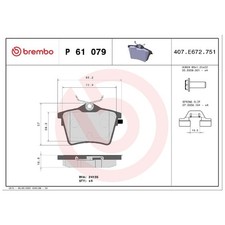 Satz Bremsbeläge Bremsklötze hinten für Peugeot 407 6C 6D SW 6E 607 9D id9454
