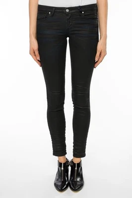 Diesel Gracey-Ne 0688U Jean Femme W25 Slim Noir Enduit Stretch Denim - Photo 1/4