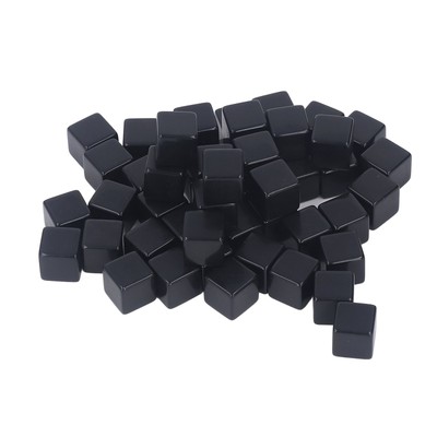 (Schwarz) 50Pcs Square Smooth Dice Small Write On Wipe Off Dice Für Brettspi FK