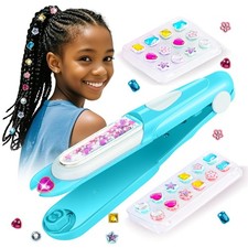 Kids Hair Gem Stamper Kit, Bling Hair Jewels for Girls Toys, Hair Styling Tool w
