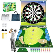 Golf Chipping Game with Hitting Mat, 70 x 70 inch 70 inches x 70", green