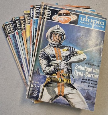 Utopia, Ad Astra, Konvolut, 13 St. Nr. s.u., Pabel Verlag, Zustand Ø 3