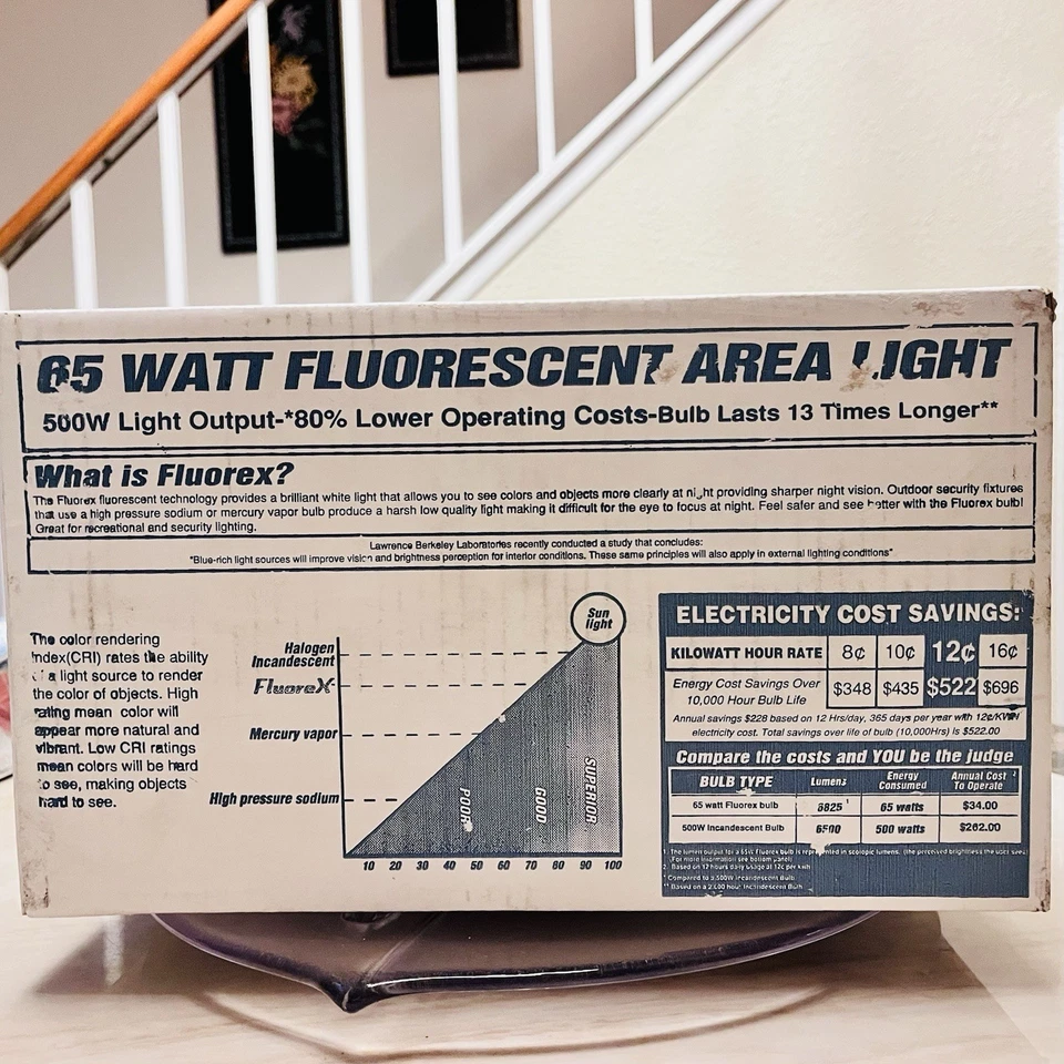 Nuevo accesorio de seguridad de luz de inundación fluorescente Lights Of America 9265 stock antiguo Foto 4 de 4