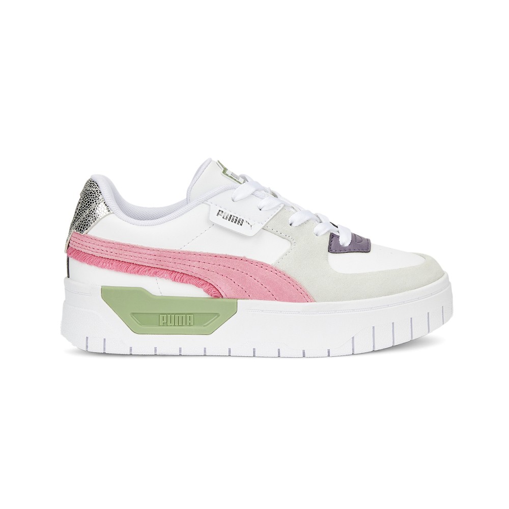 PUMA Cali Dream Boho Gleam Lace Up  Youth Girls White Sneakers Casual Shoes 3860