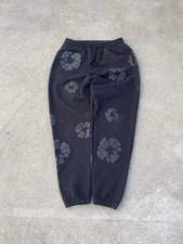 Denim Tears Monochrome Black Fleece Sweatpants L