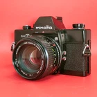 "Meter Works" Minolta SRT 101 SLR BLACK 35mm Film Camera w/ 50mm f1.4 from JAPAN