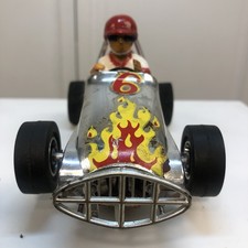 1960's 1/25 Silver Chrome Midget Racer Large Scale Slot Car Monogram Not Sure