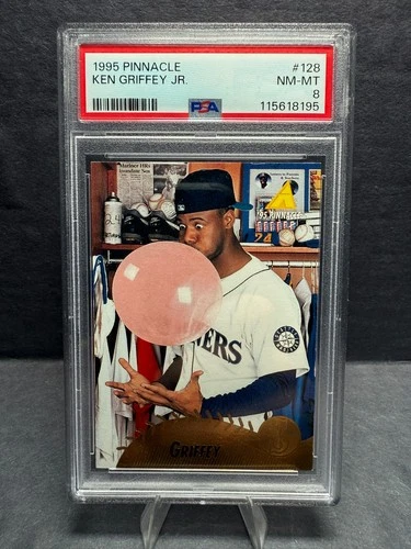 1995 Pinnacle - Ken Griffey Jr. #128 Bubblegum - PSA 8