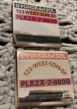 2-Vintage La Fonda Del Sol Matchbooks