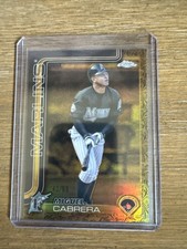 2025 Topps Gilded Miguel Cabrera Gold /99 Marlins Topps Chrome Series 1