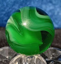M.F. Christensen Slag Marble. .5/8" Mint - Hand Gathered.