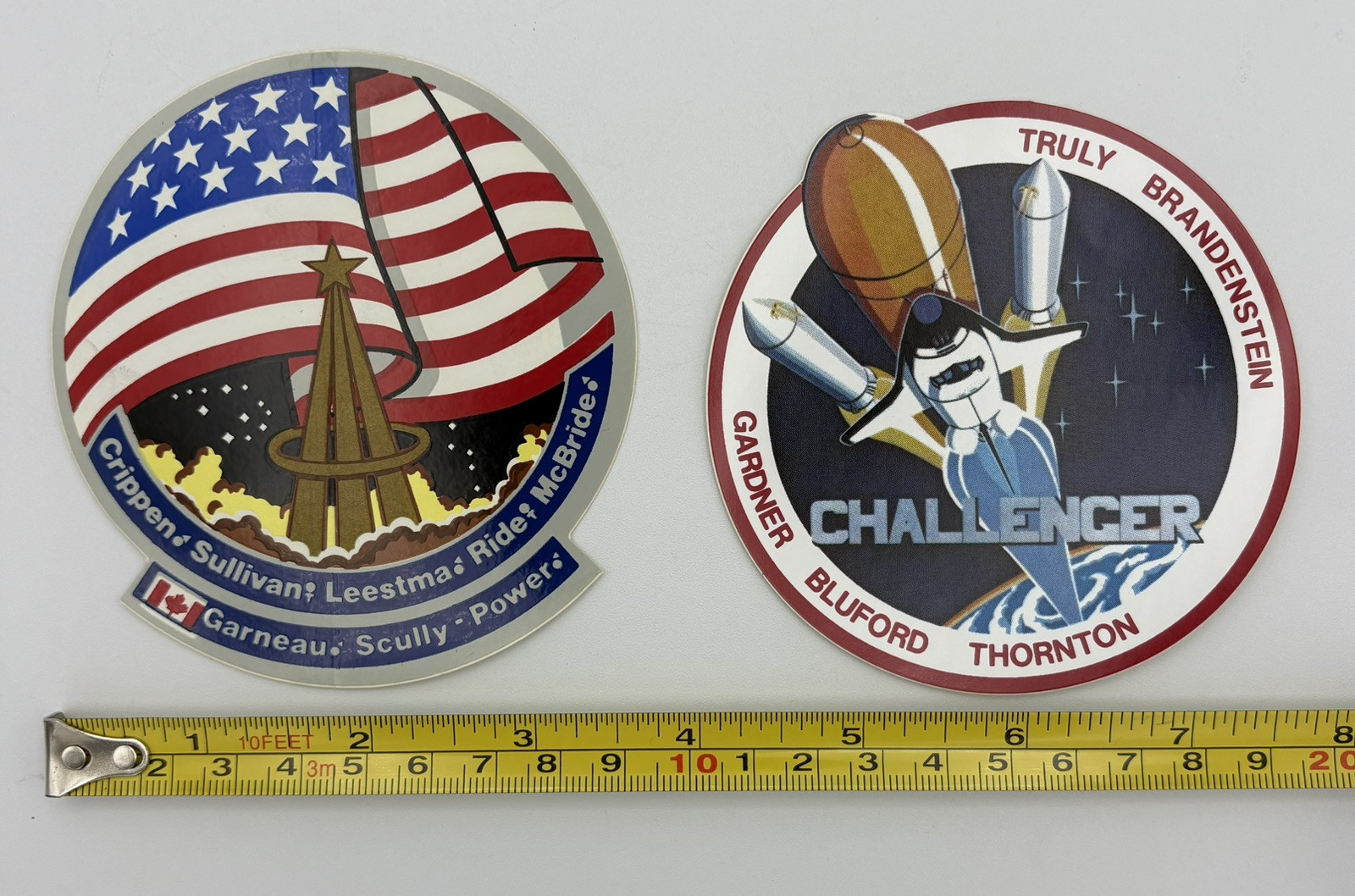 Vintage 1990s NASA Challenger Sticker Set